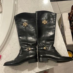 Tory Burch Black Riding Boots